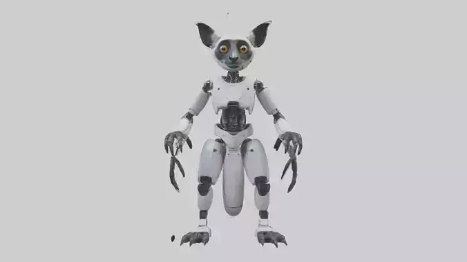Robot version of a lemur model