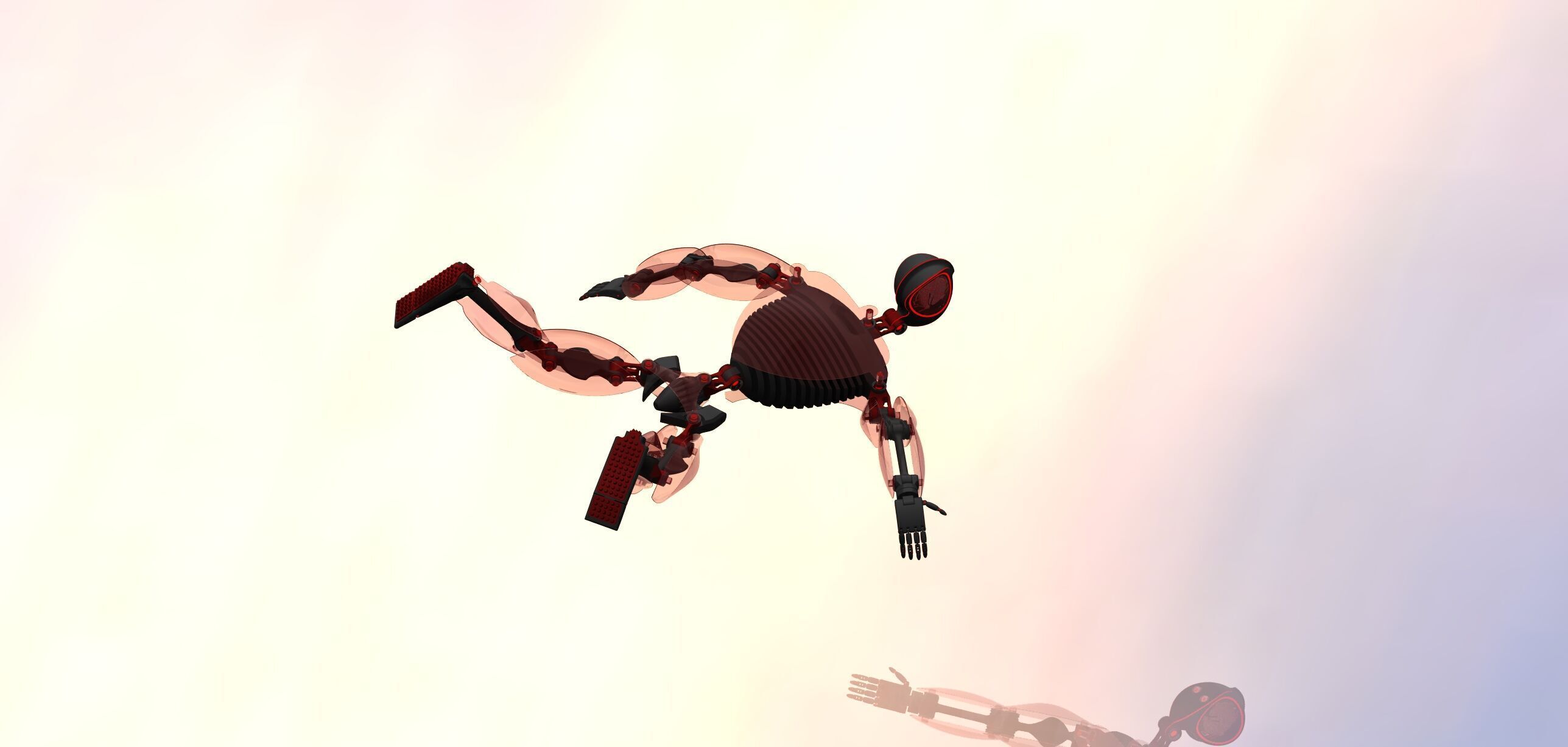 Bionic T500  robot work 3D model_2