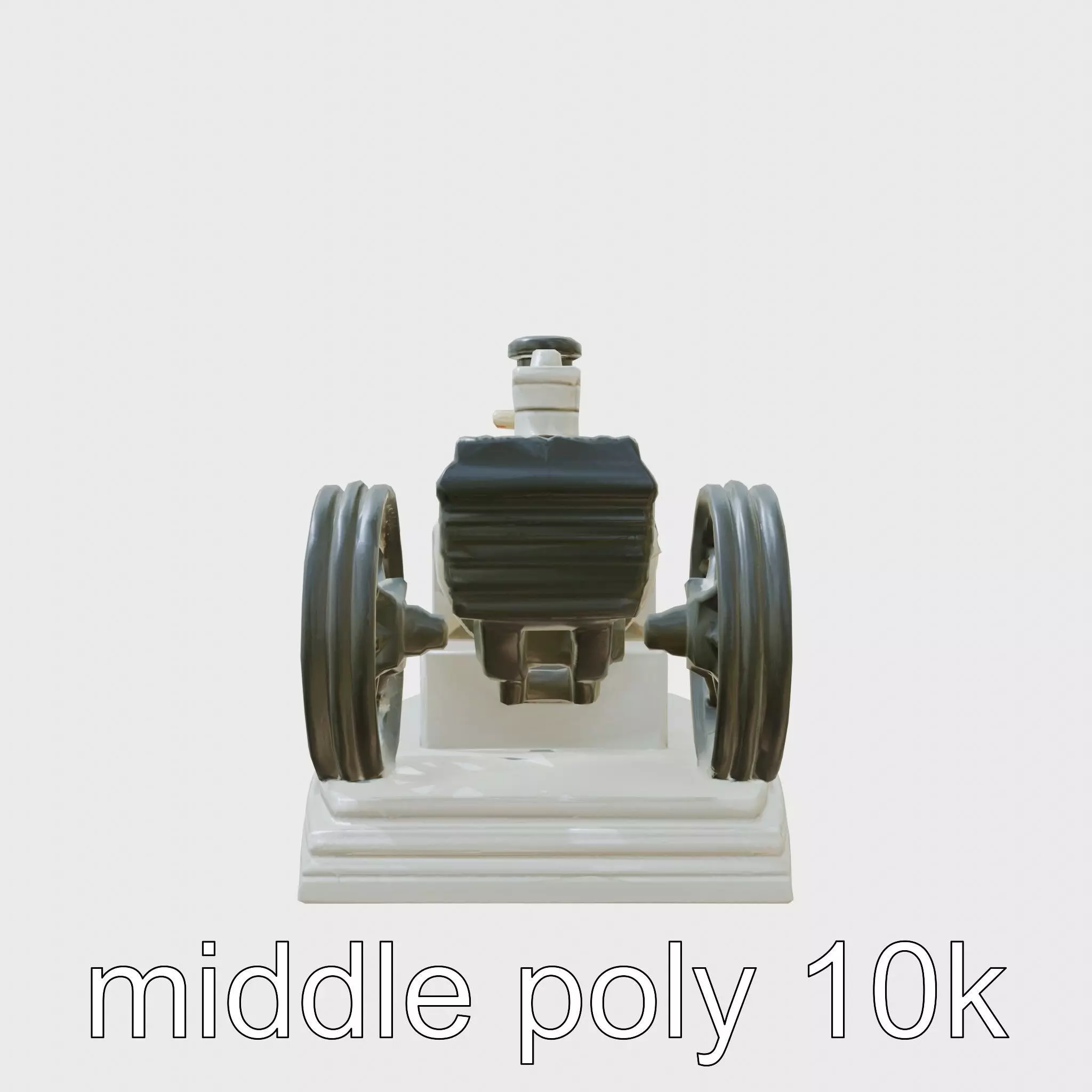 Vintage Steam Engine Mechanical Model Low-poly 3D model