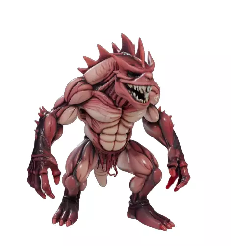 Customary Mutant Monster Low-poly 3D model_0