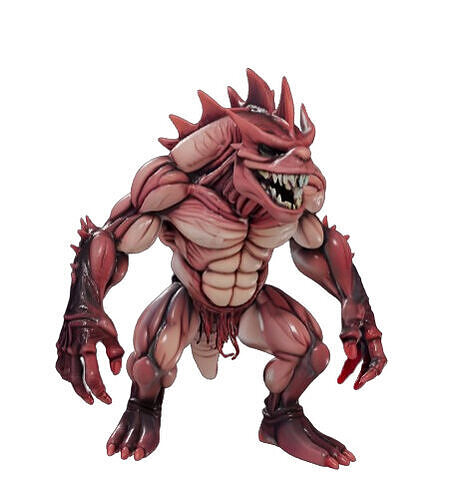 Customary Mutant Monster Low-poly 3D model