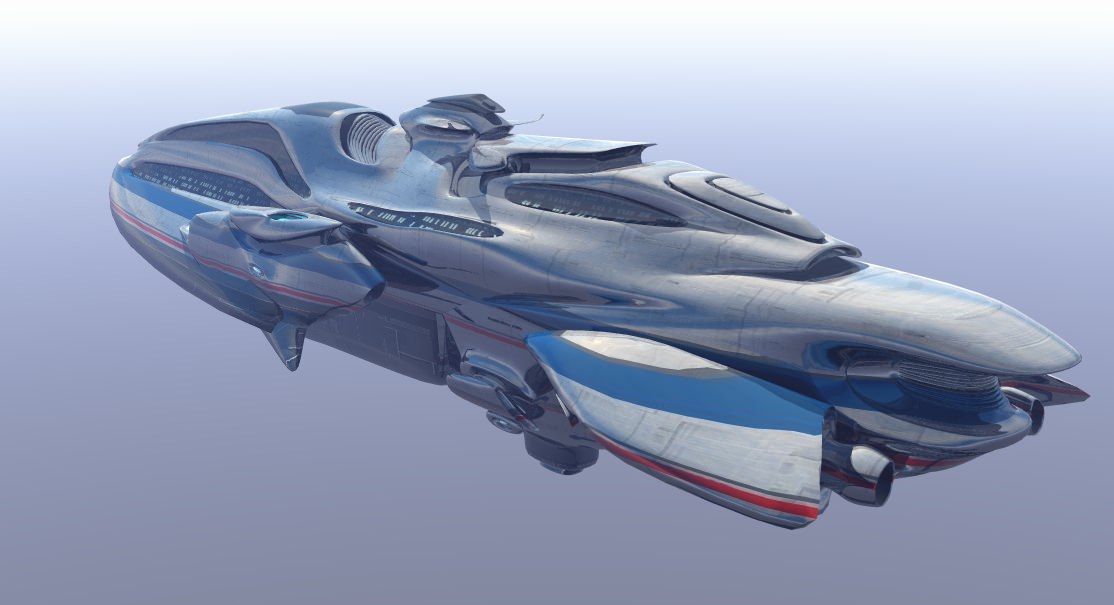 Trans Gallactic Starcruiser 3D model_2