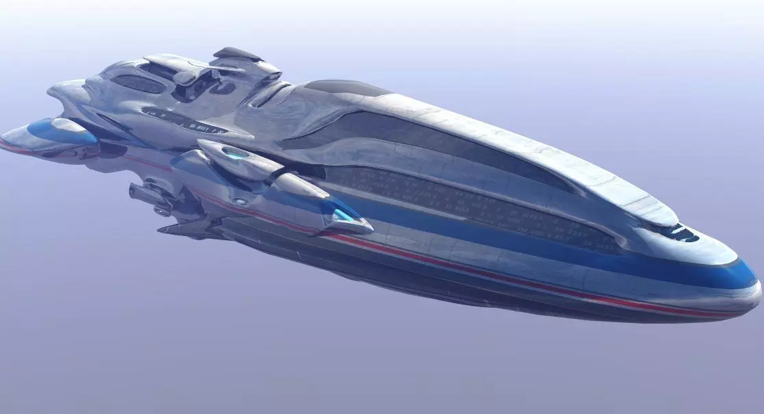 Trans Gallactic Starcruiser 3D model_0