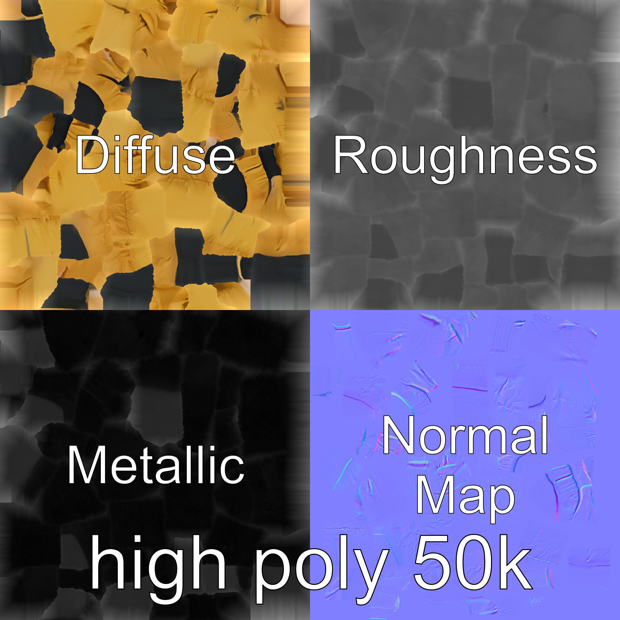 Camping Sleeping Bag Protective Cover Low-poly 3D model_33