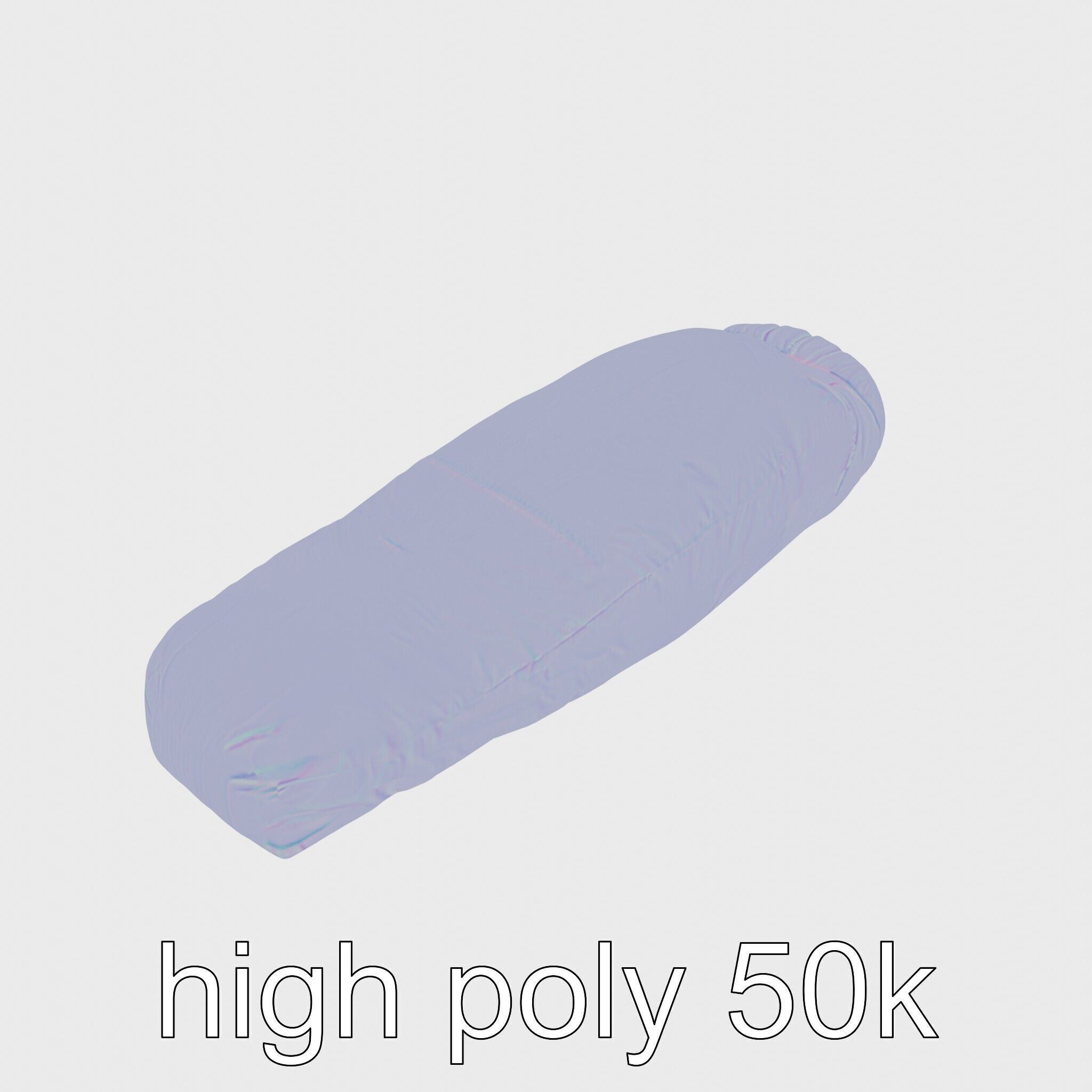 Camping Sleeping Bag Protective Cover Low-poly 3D model_19