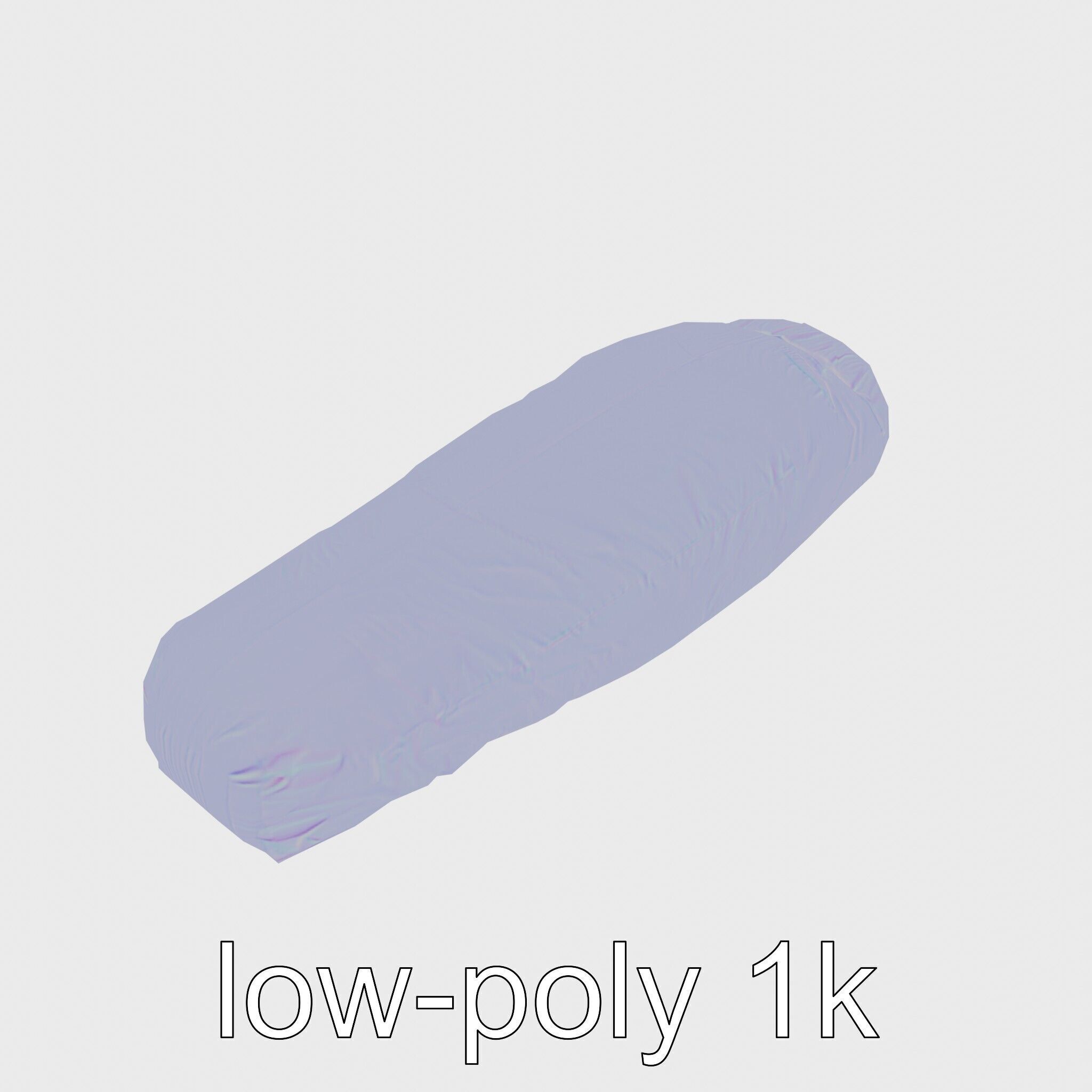 Camping Sleeping Bag Protective Cover Low-poly 3D model_18