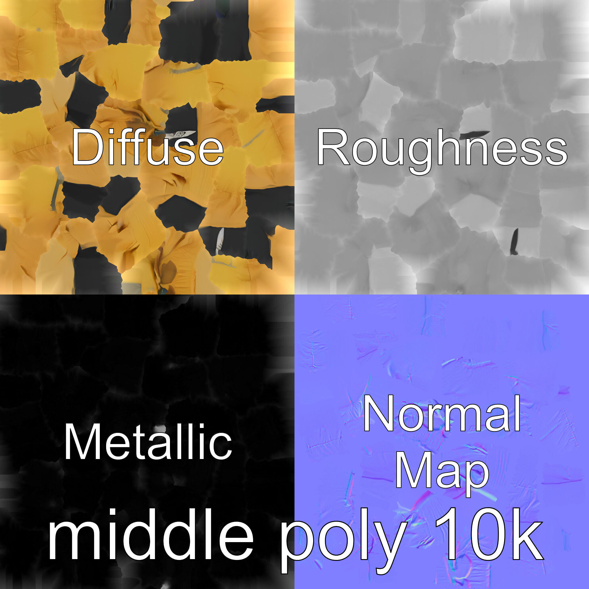 Camping Sleeping Bag Protective Cover Low-poly 3D model_27