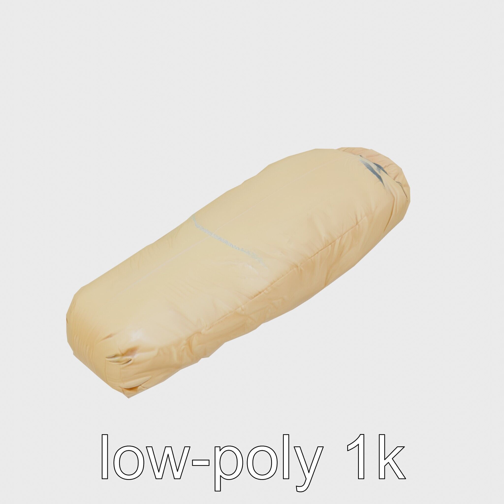 Camping Sleeping Bag Protective Cover Low-poly 3D model_13