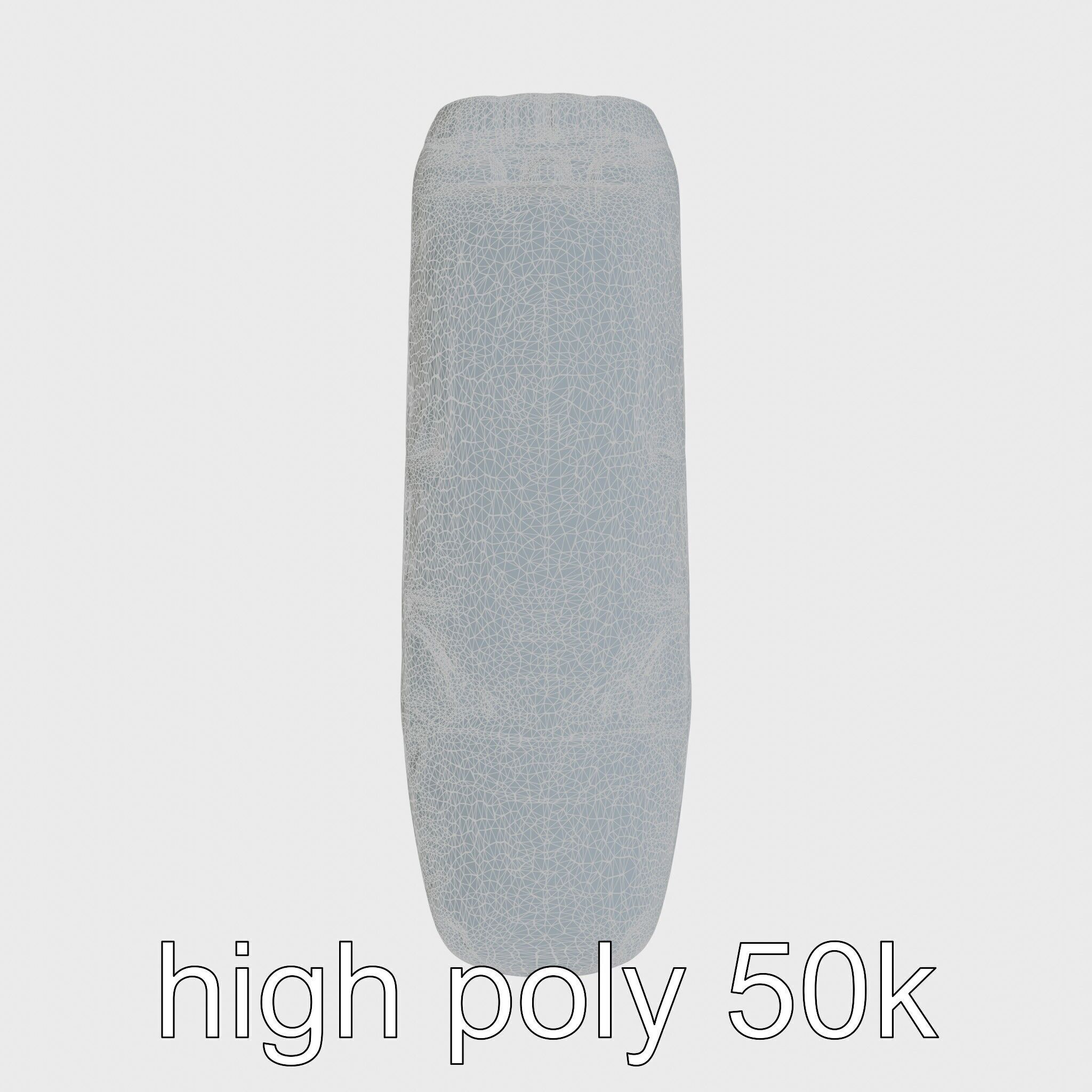 Camping Sleeping Bag Protective Cover Low-poly 3D model_15