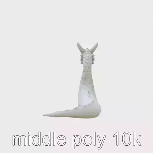 Stone Dragon Head Sculpture Model