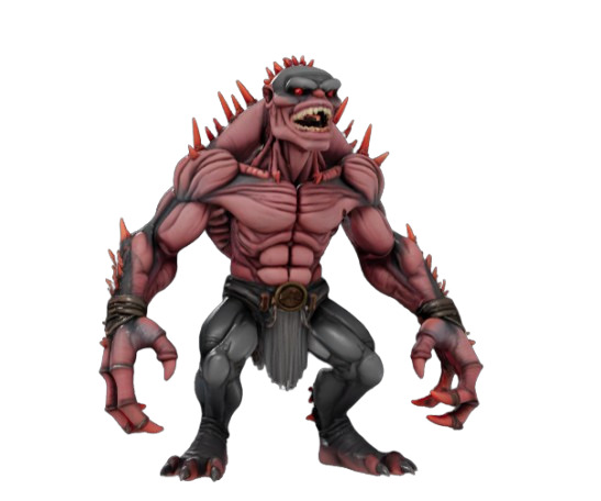Mutants Monsters Puck Low-poly 3D model_4