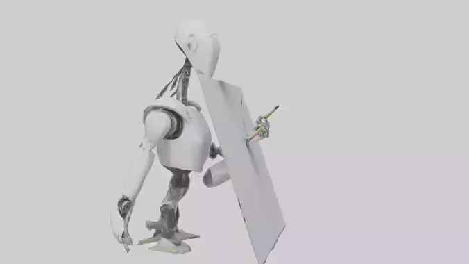 Robot version of a painter model