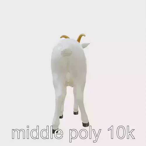 Realistic Goat Model with Textured Coat