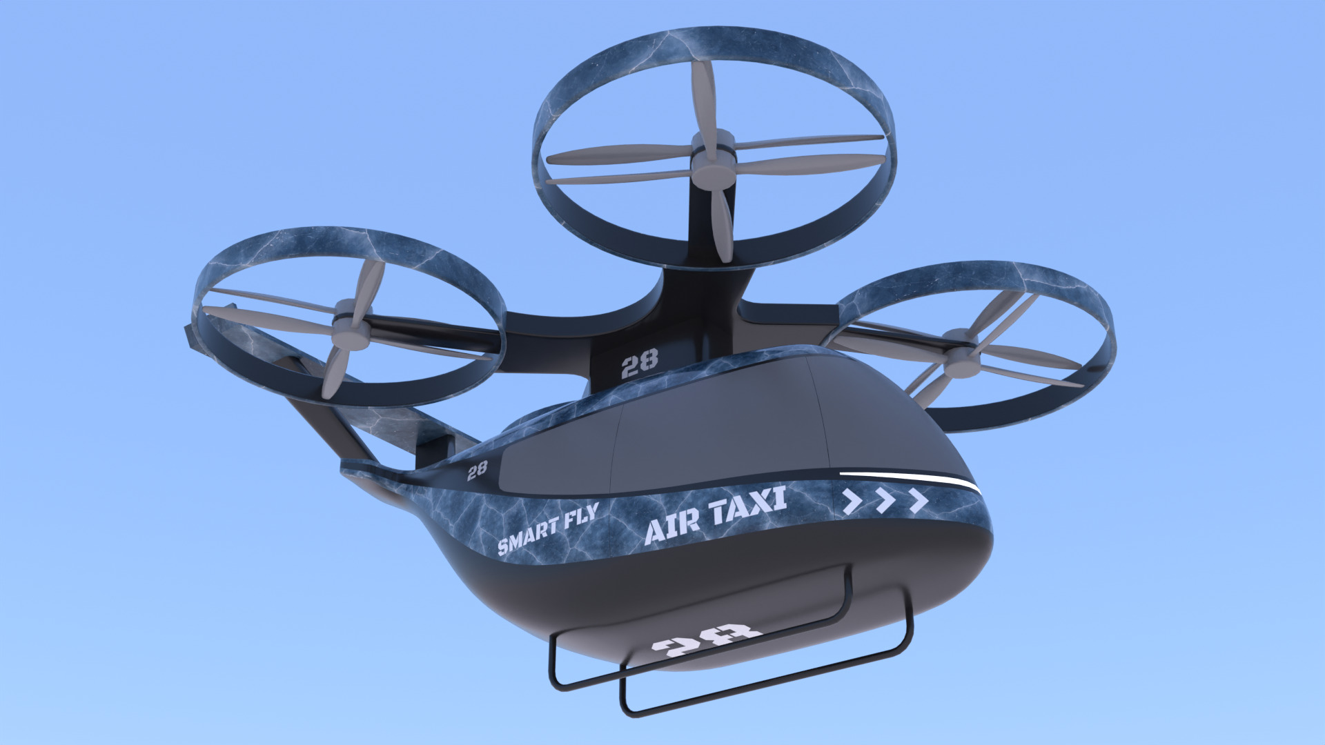 Air taxi 2025 PBR II 3D model_2