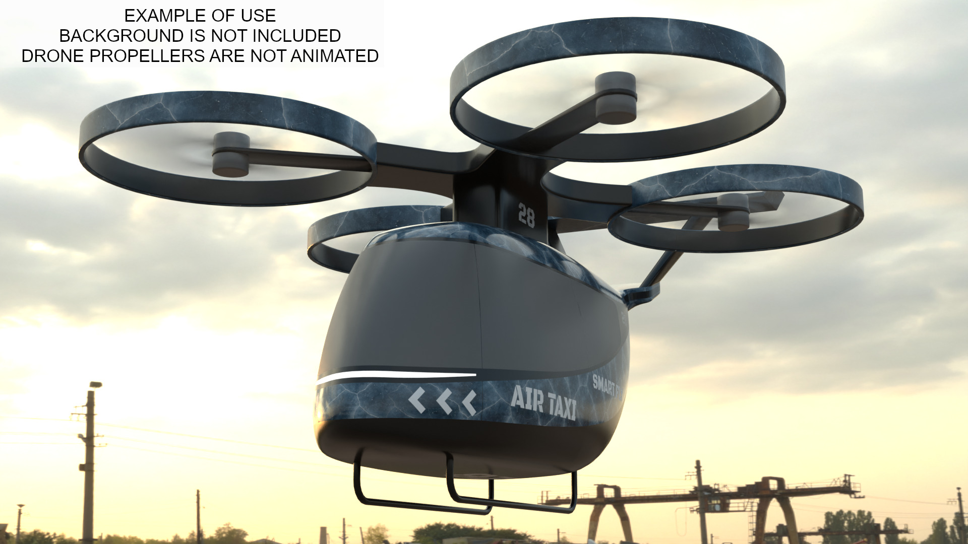 Air taxi 2025 PBR II 3D model_6