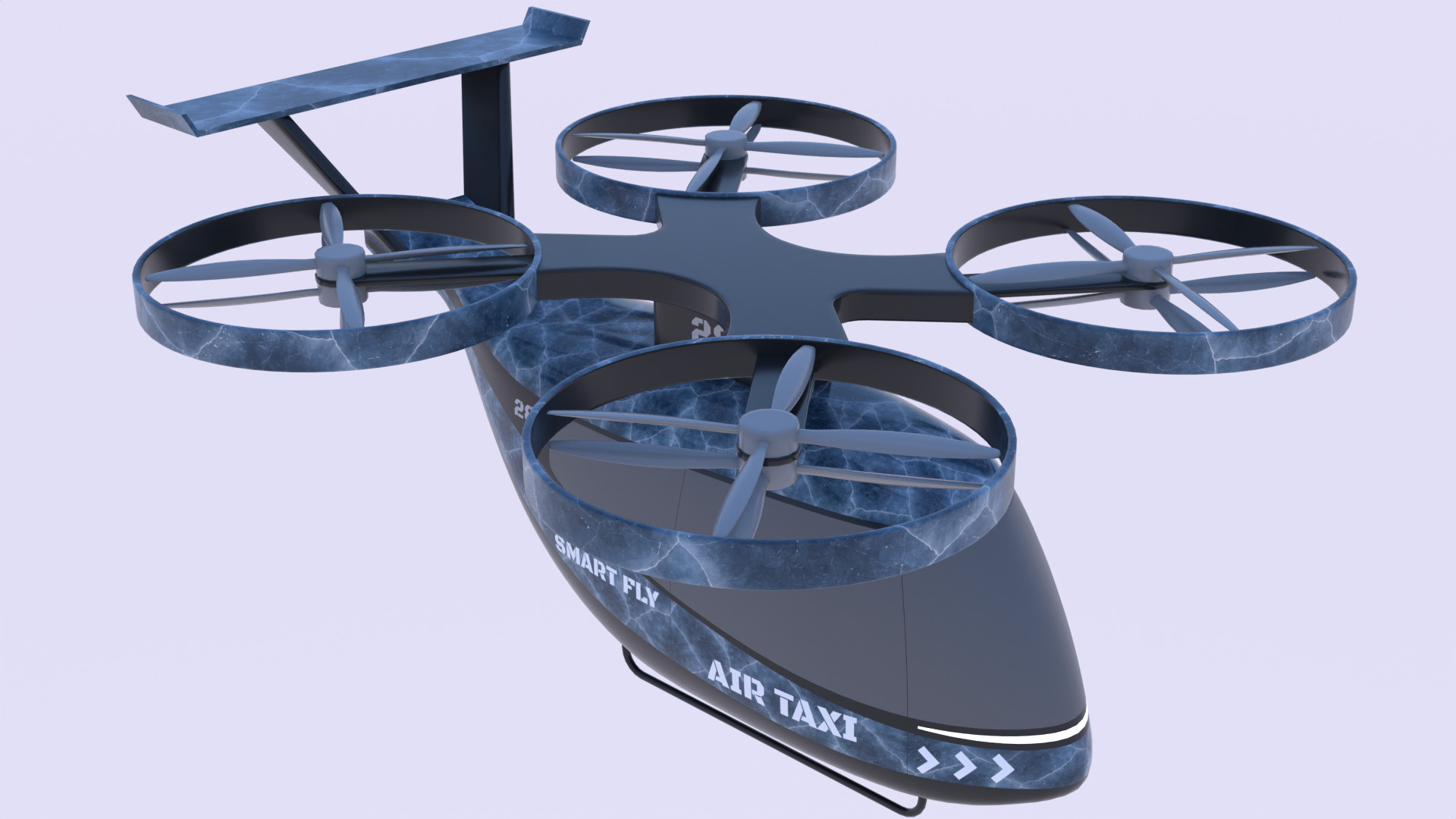Air taxi 2025 PBR II 3D model_9