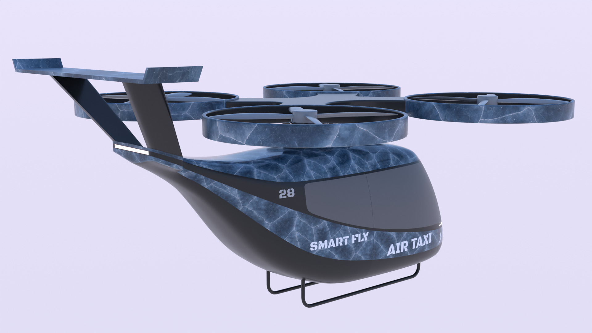 Air taxi 2025 PBR II 3D model_8