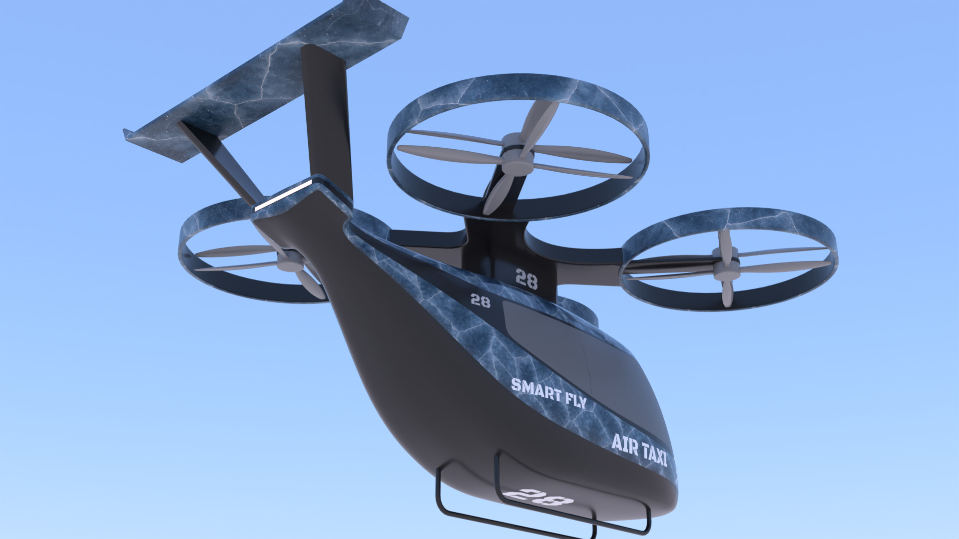 Air taxi 2025 PBR II 3D model_4