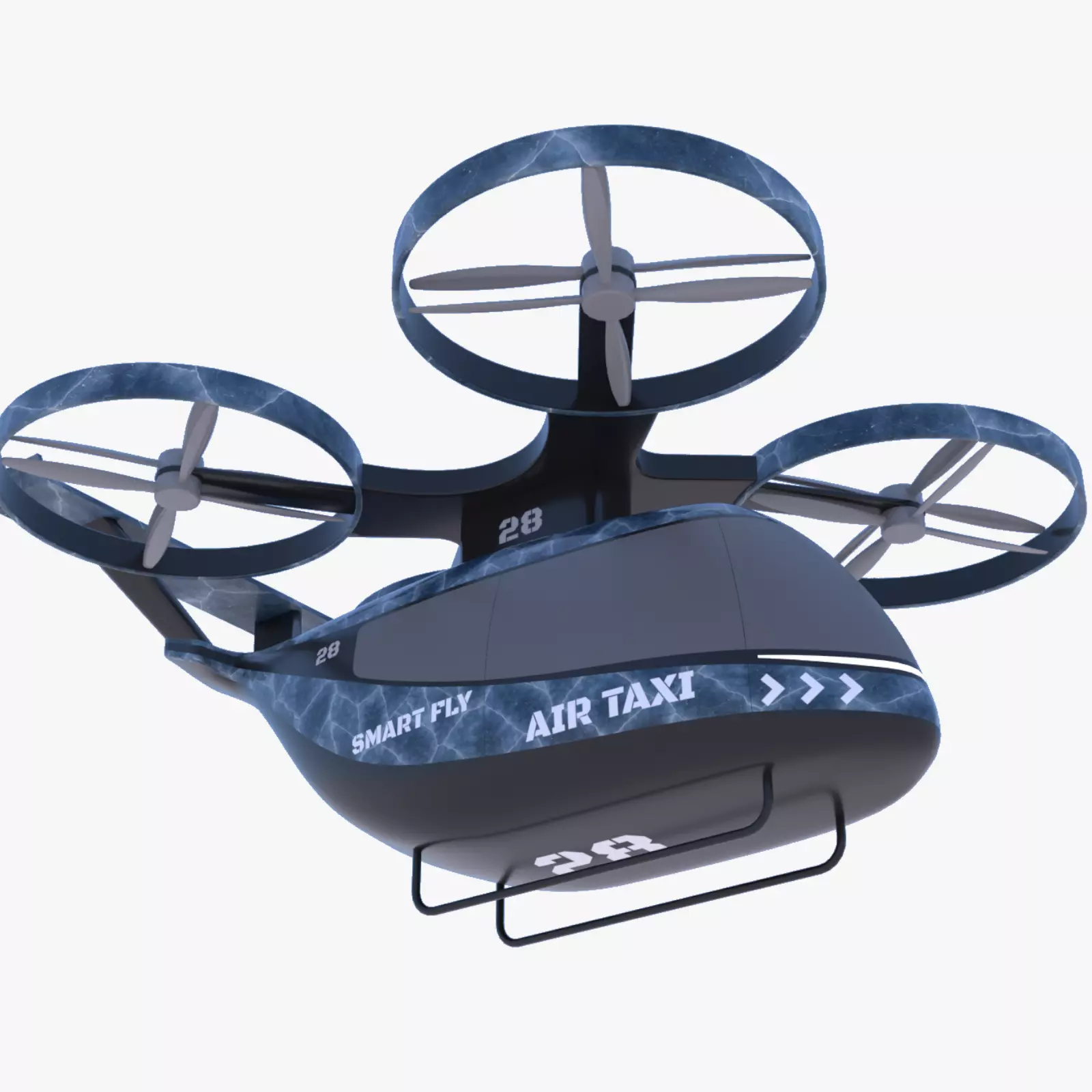 Air taxi 2025 PBR II 3D model_0