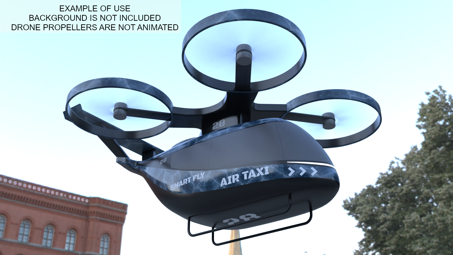 Air taxi 2025 PBR II 3D model_1
