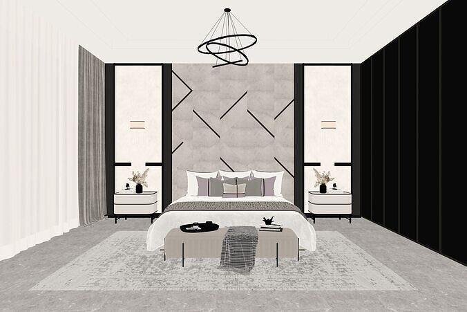 Bedroom 06 3D model 4