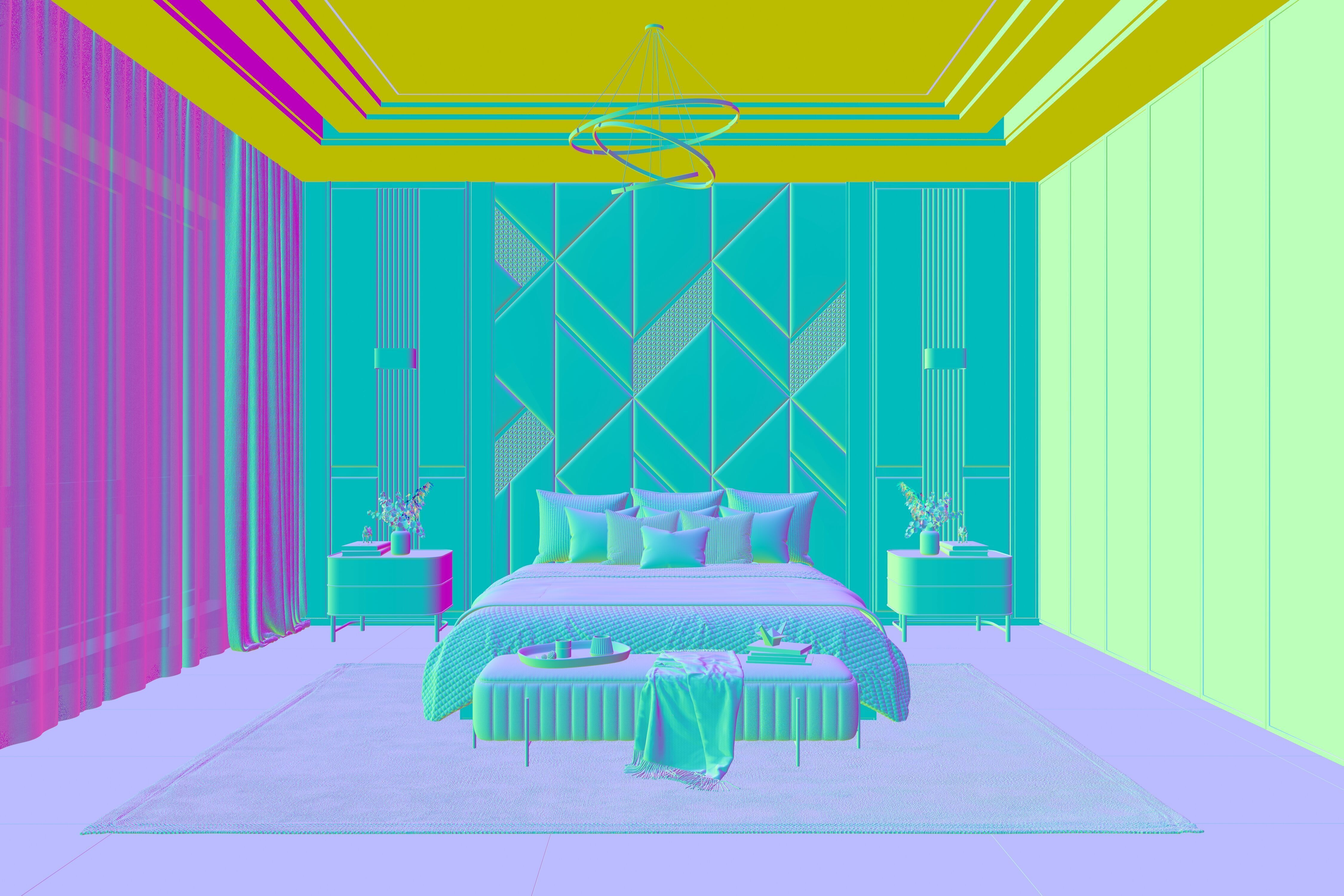 Bedroom 06 3D model_12