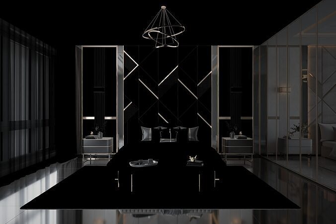 Bedroom 06 3D model 6