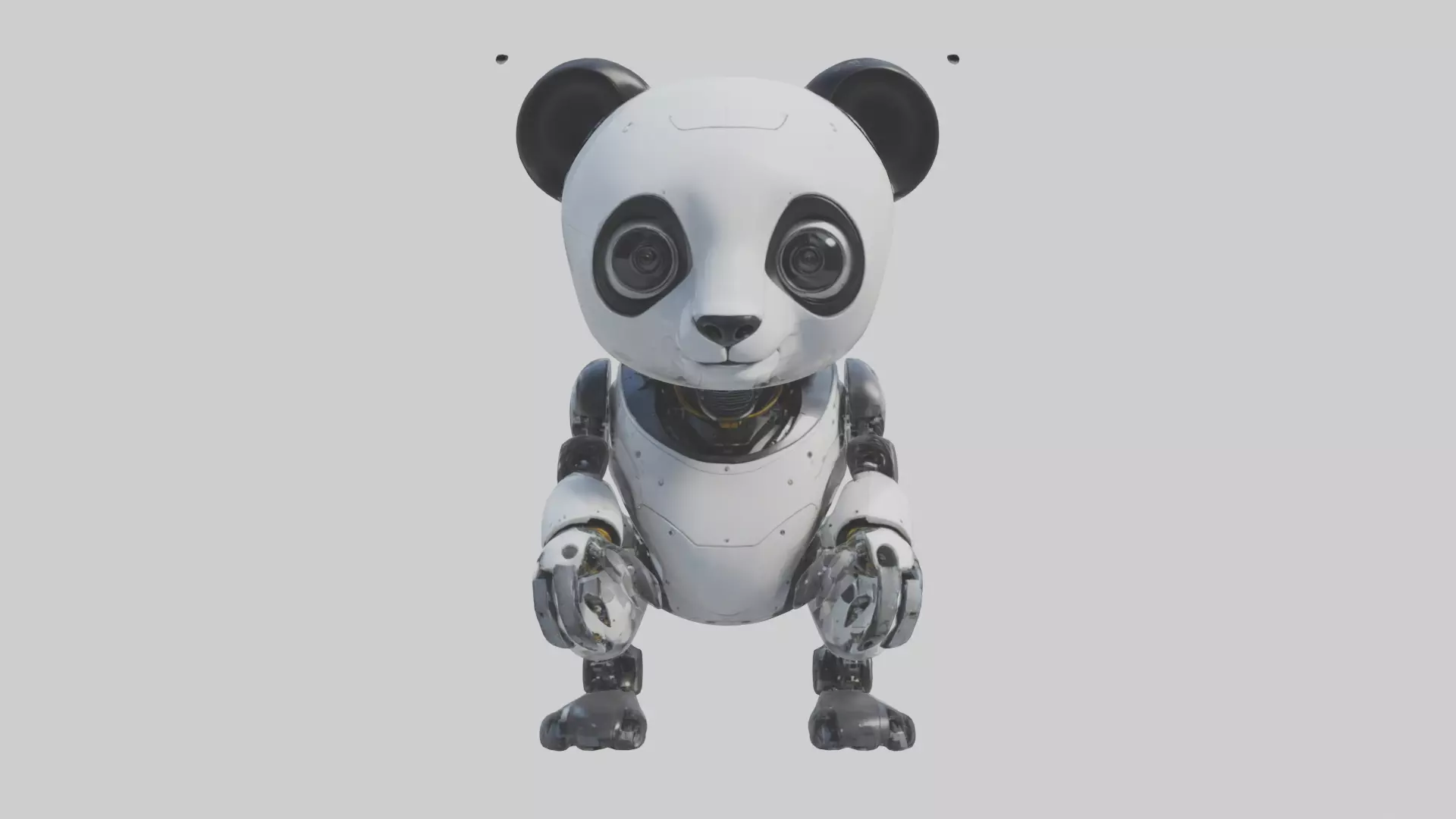 Robot version of a panda model 3D model_0