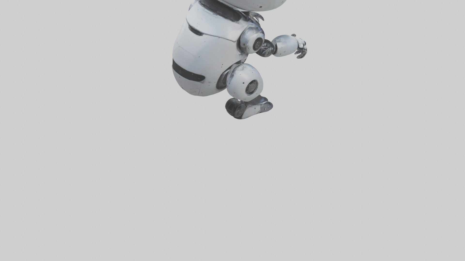 Robot version of a panda model 3D model_6
