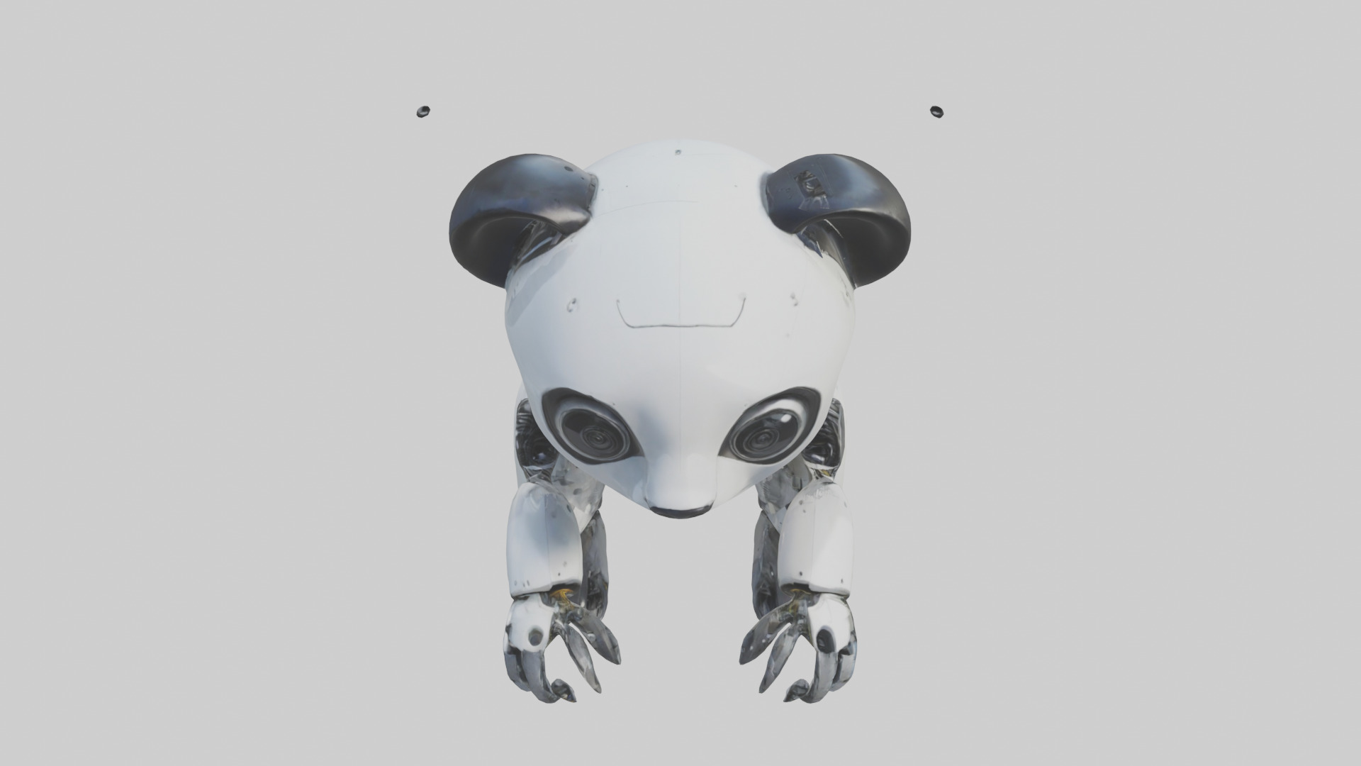 Robot version of a panda model 3D model_16