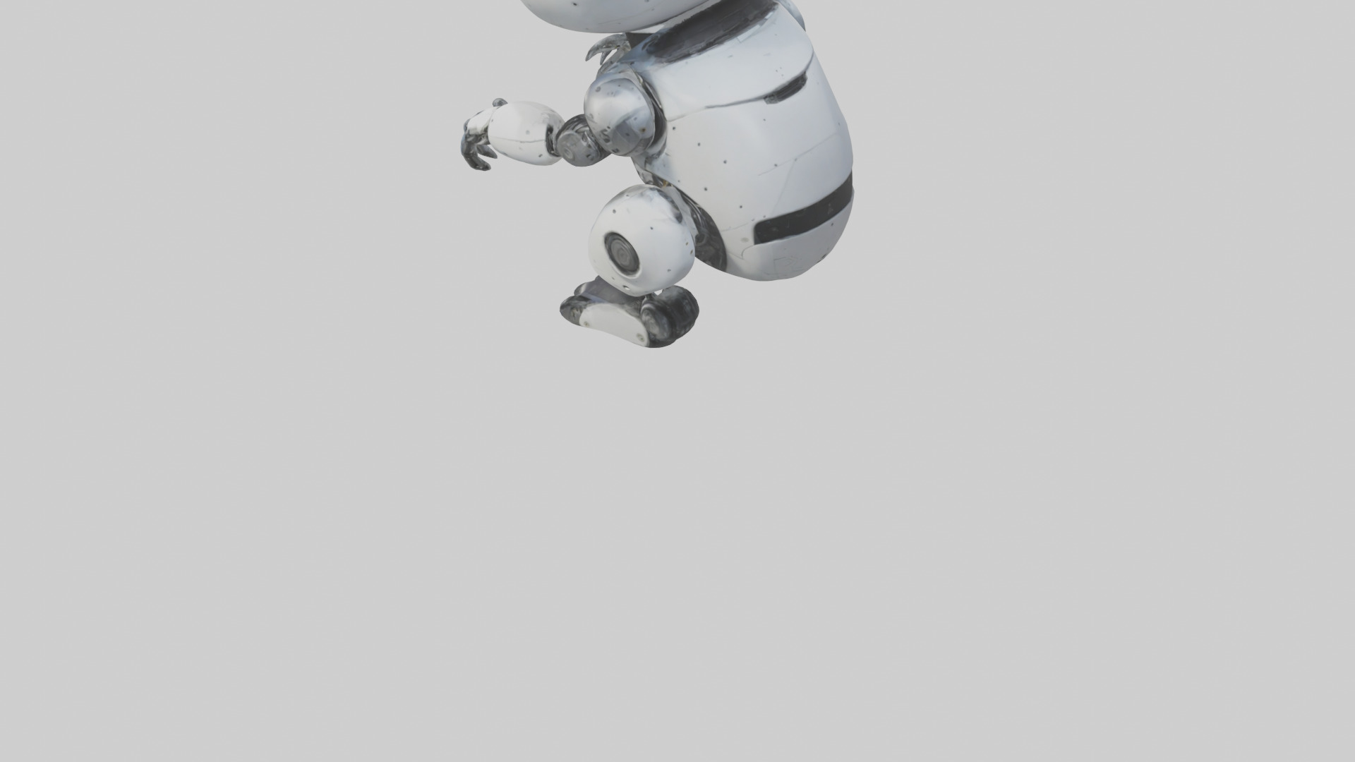 Robot version of a panda model 3D model_5