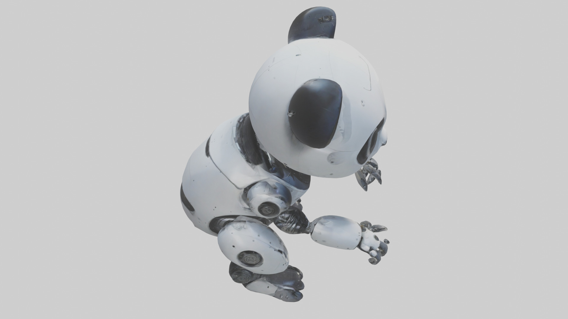 Robot version of a panda model 3D model_18