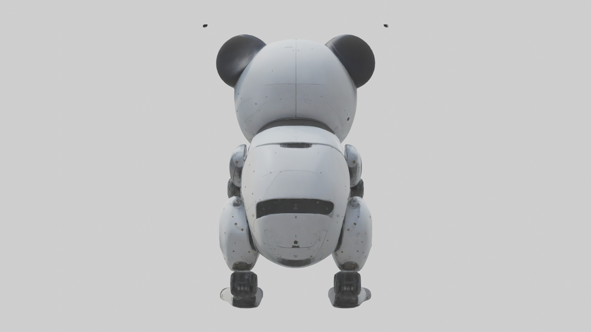 Robot version of a panda model 3D model_2
