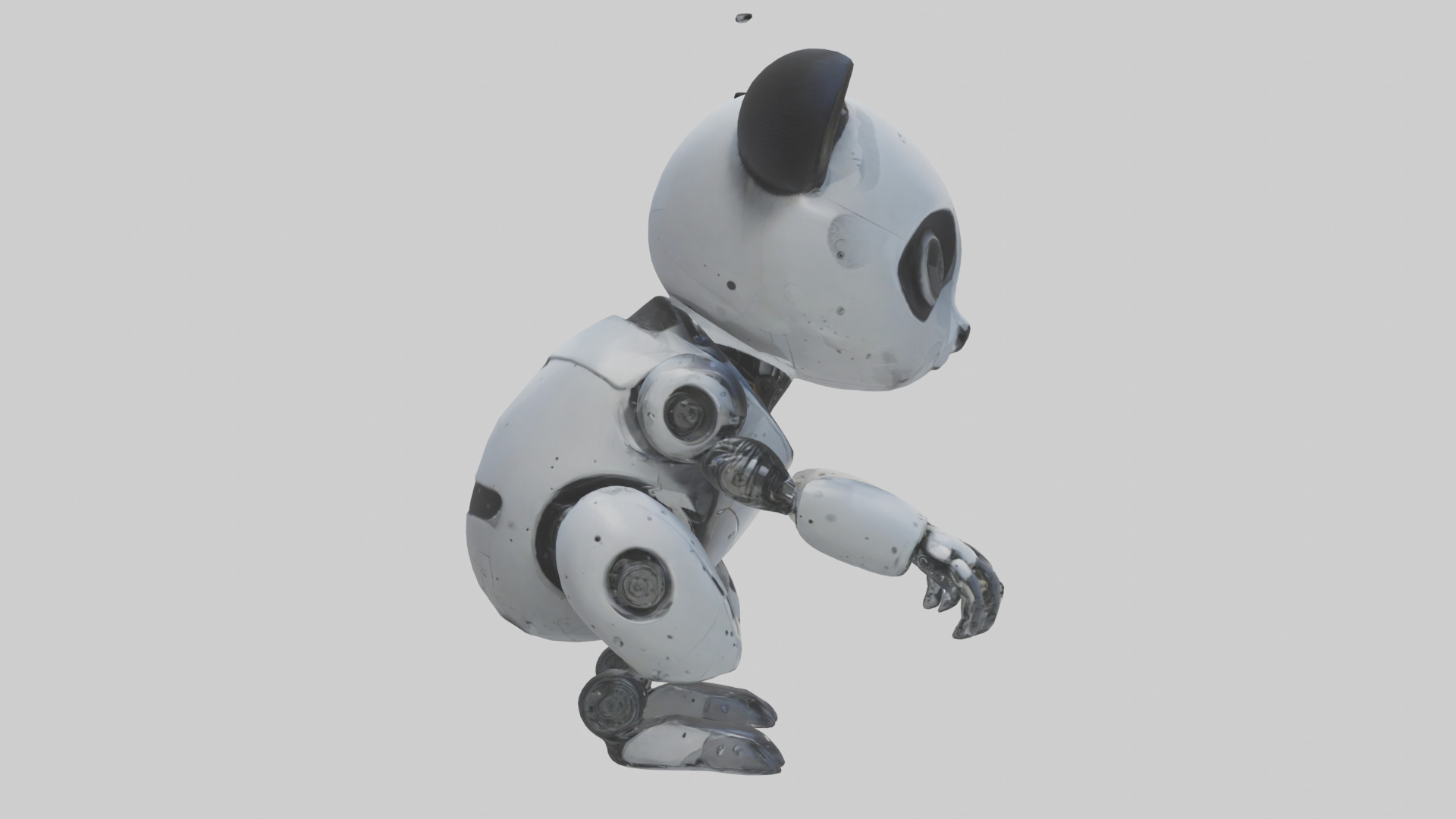 Robot version of a panda model 3D model_13