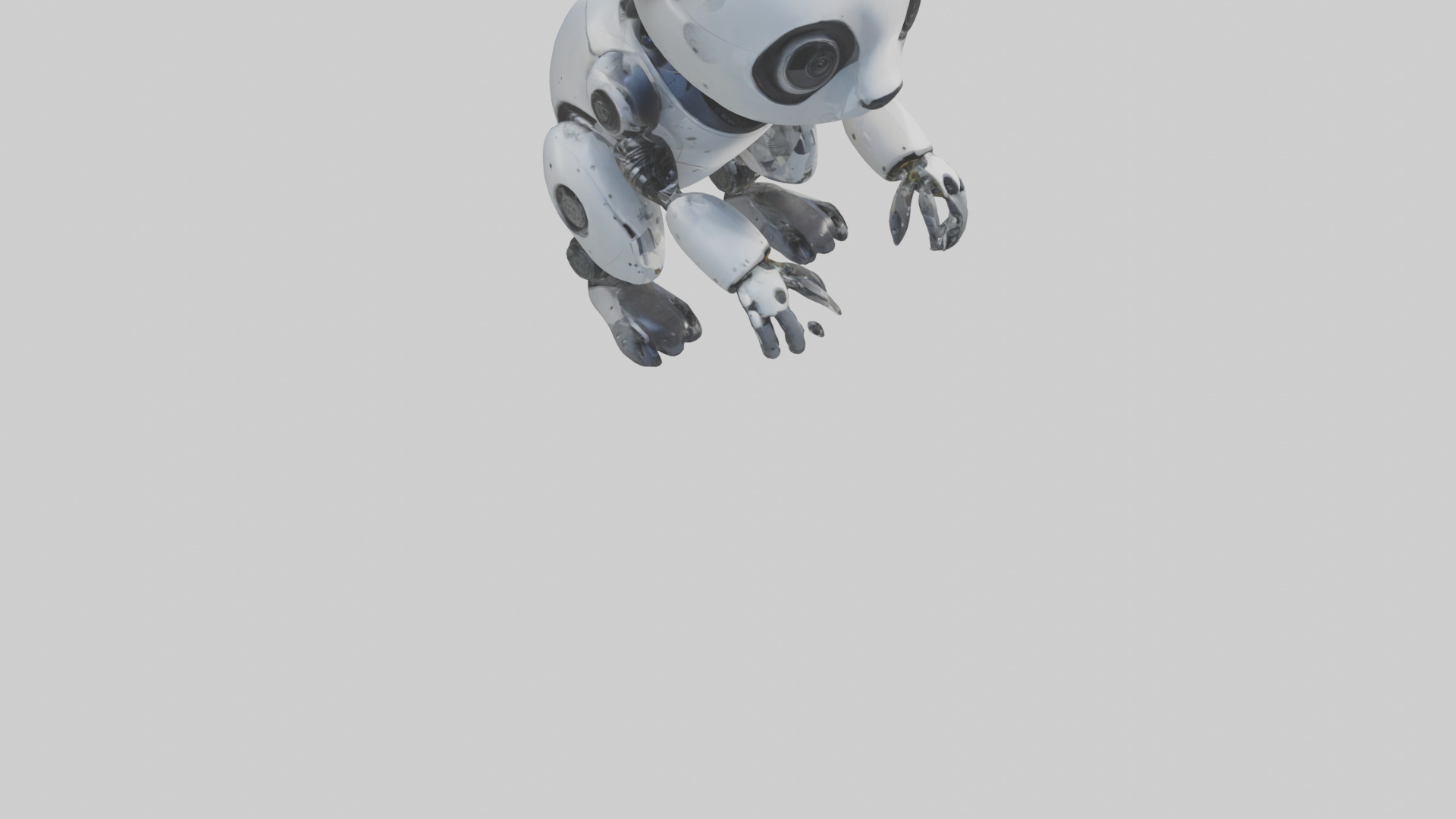 Robot version of a panda model 3D model_8