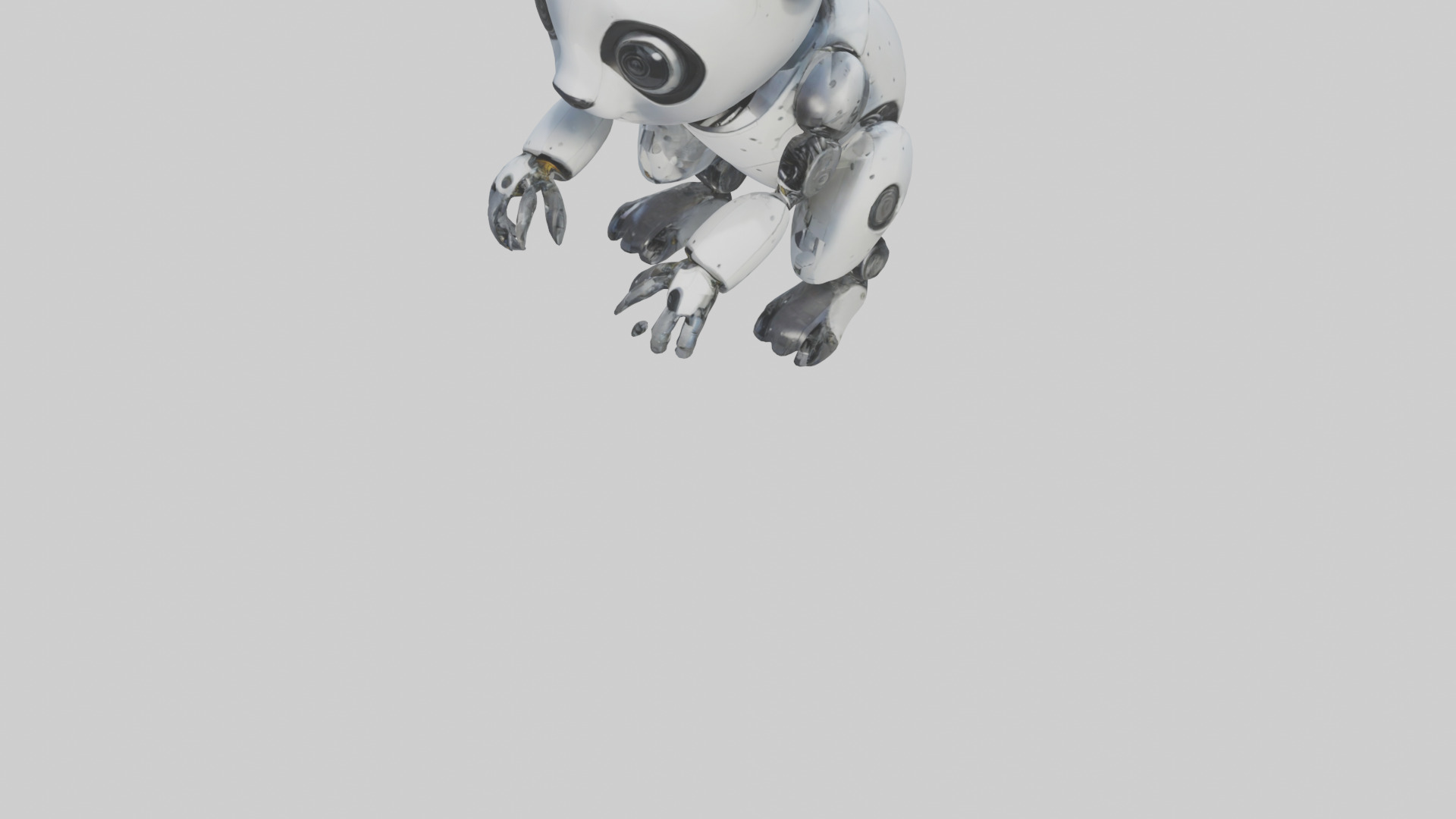 Robot version of a panda model 3D model_7