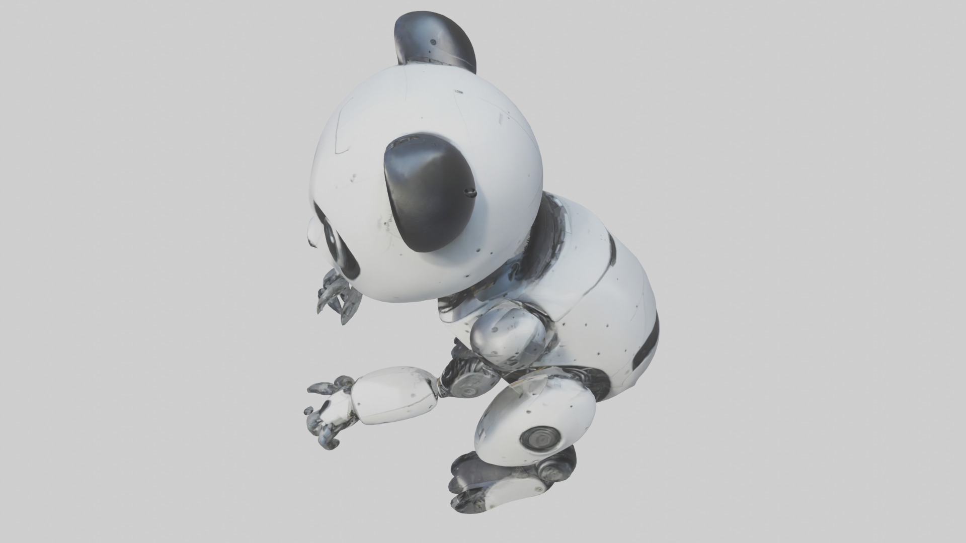 Robot version of a panda model 3D model_17