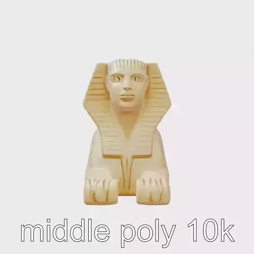 Ancient Egyptian Sphinx Statue Model