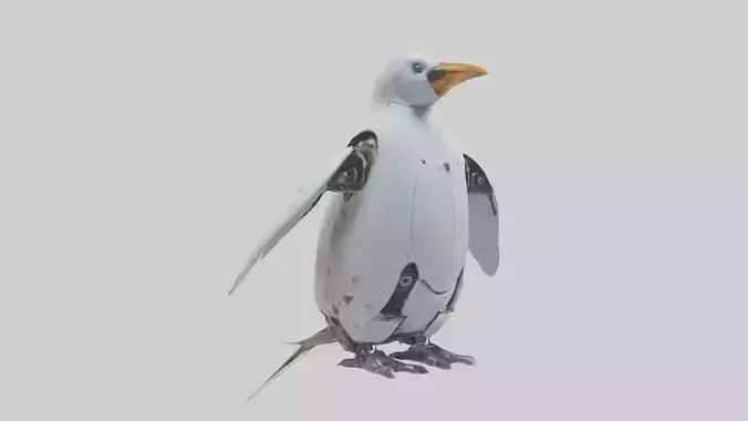 Robot version of a penguin model