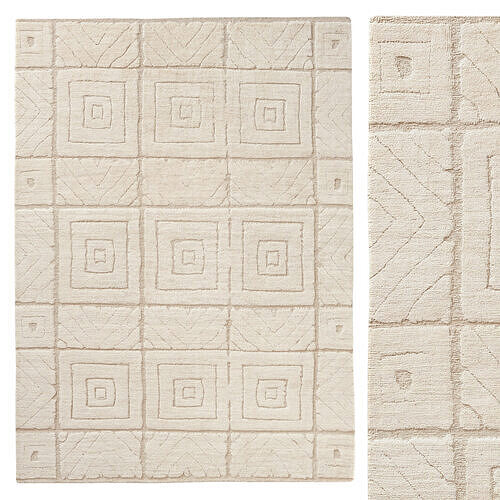 Belari Wool  Silk Rug 3D model