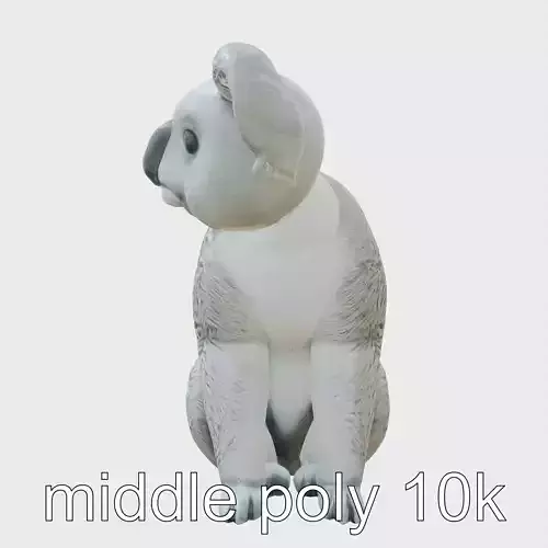 Adorable Sitting Koala 3D Model