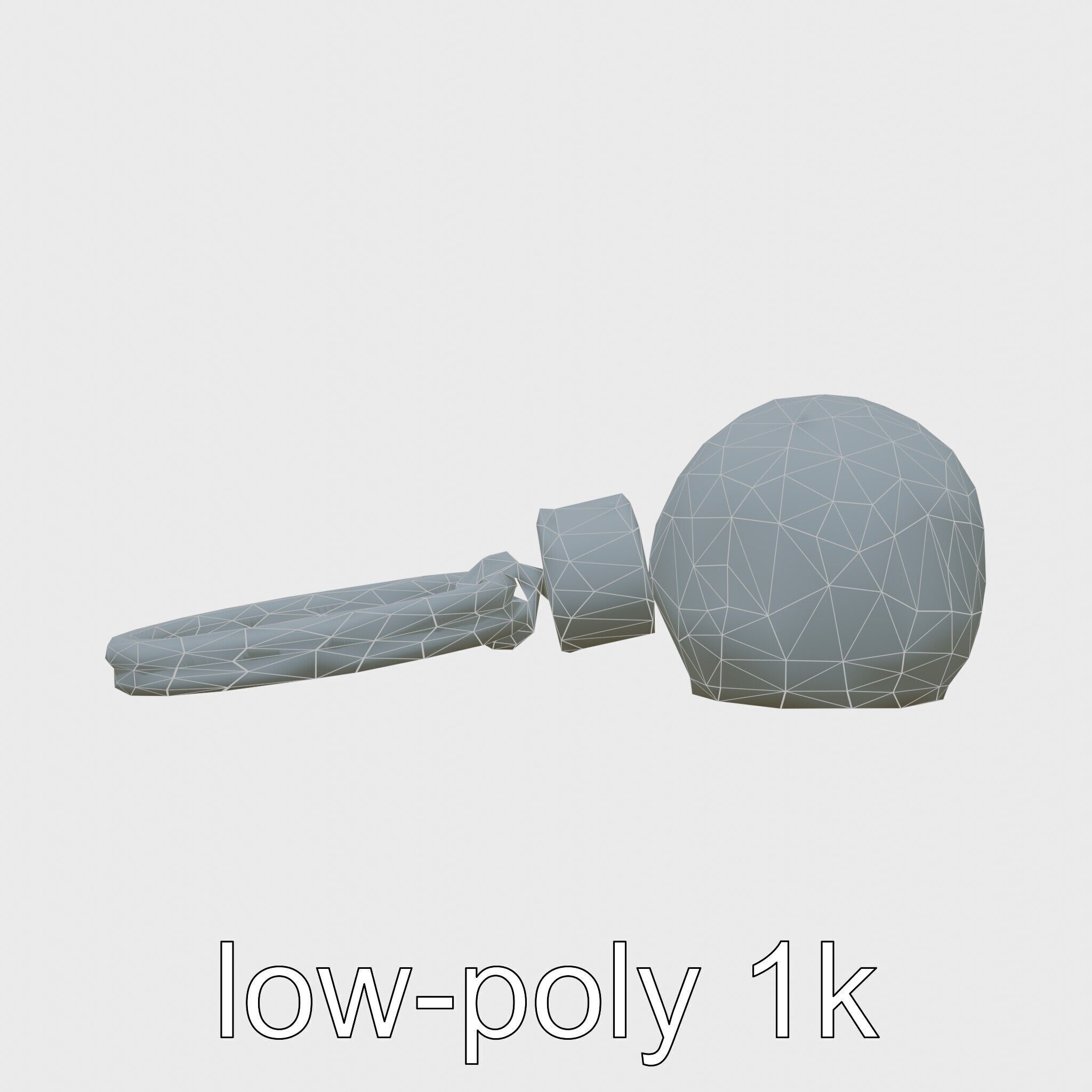 Orange Textured Sphere Keychain 3D Model Low-poly 3D model_10