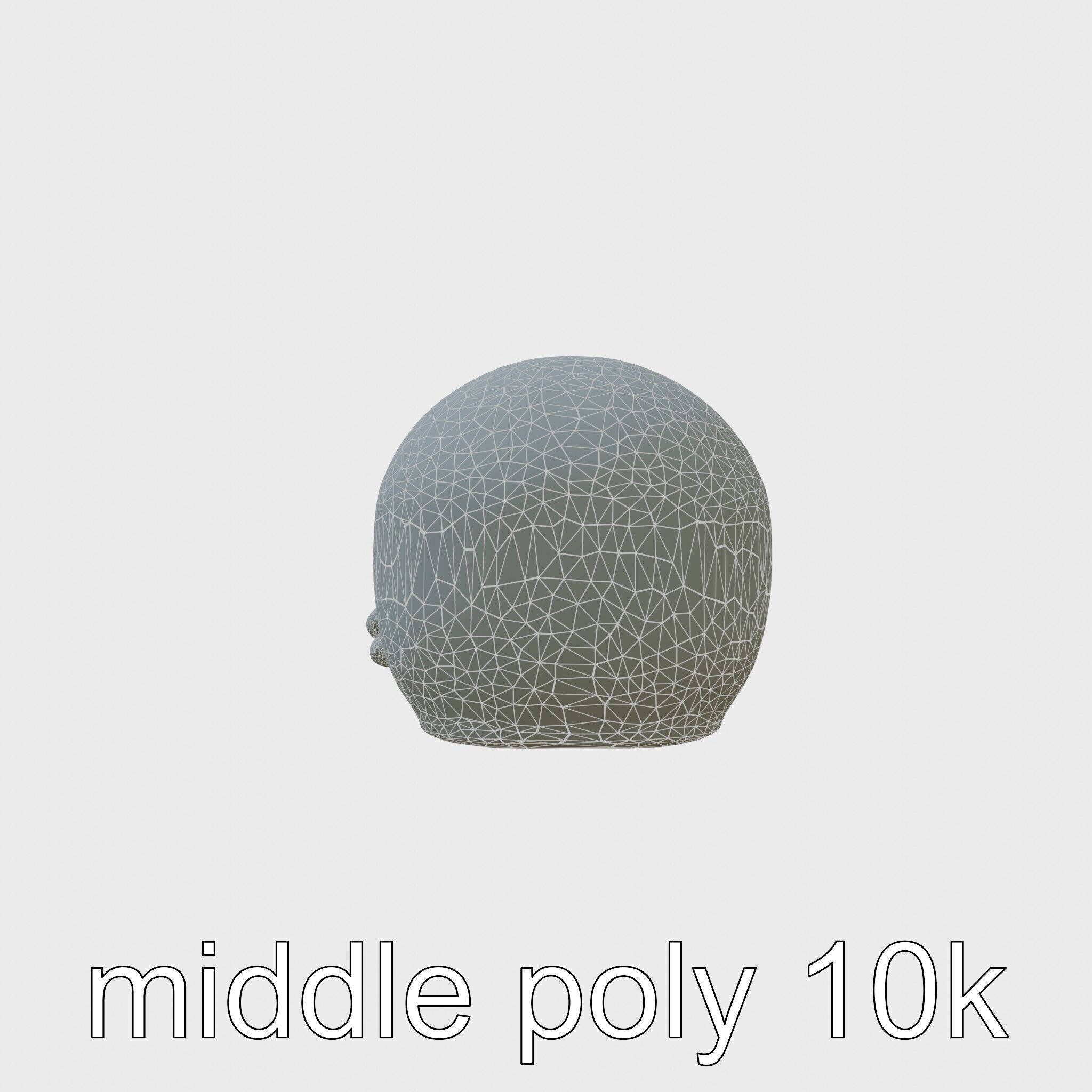 Orange Textured Sphere Keychain 3D Model Low-poly 3D model_9