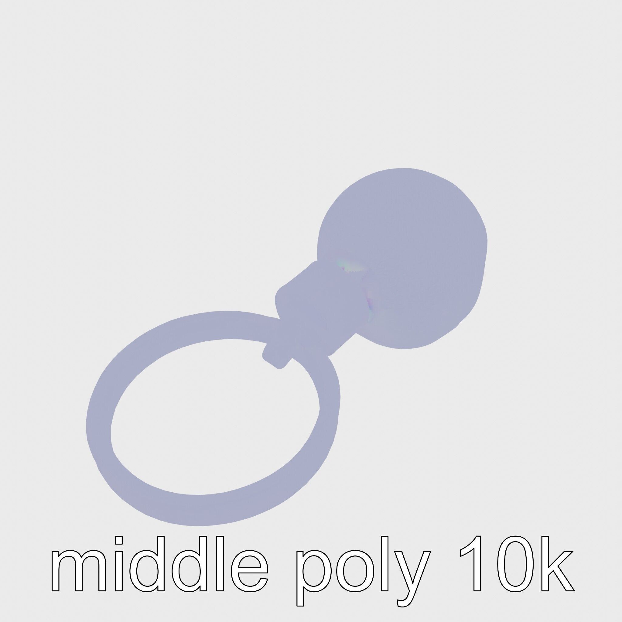 Orange Textured Sphere Keychain 3D Model Low-poly 3D model_17