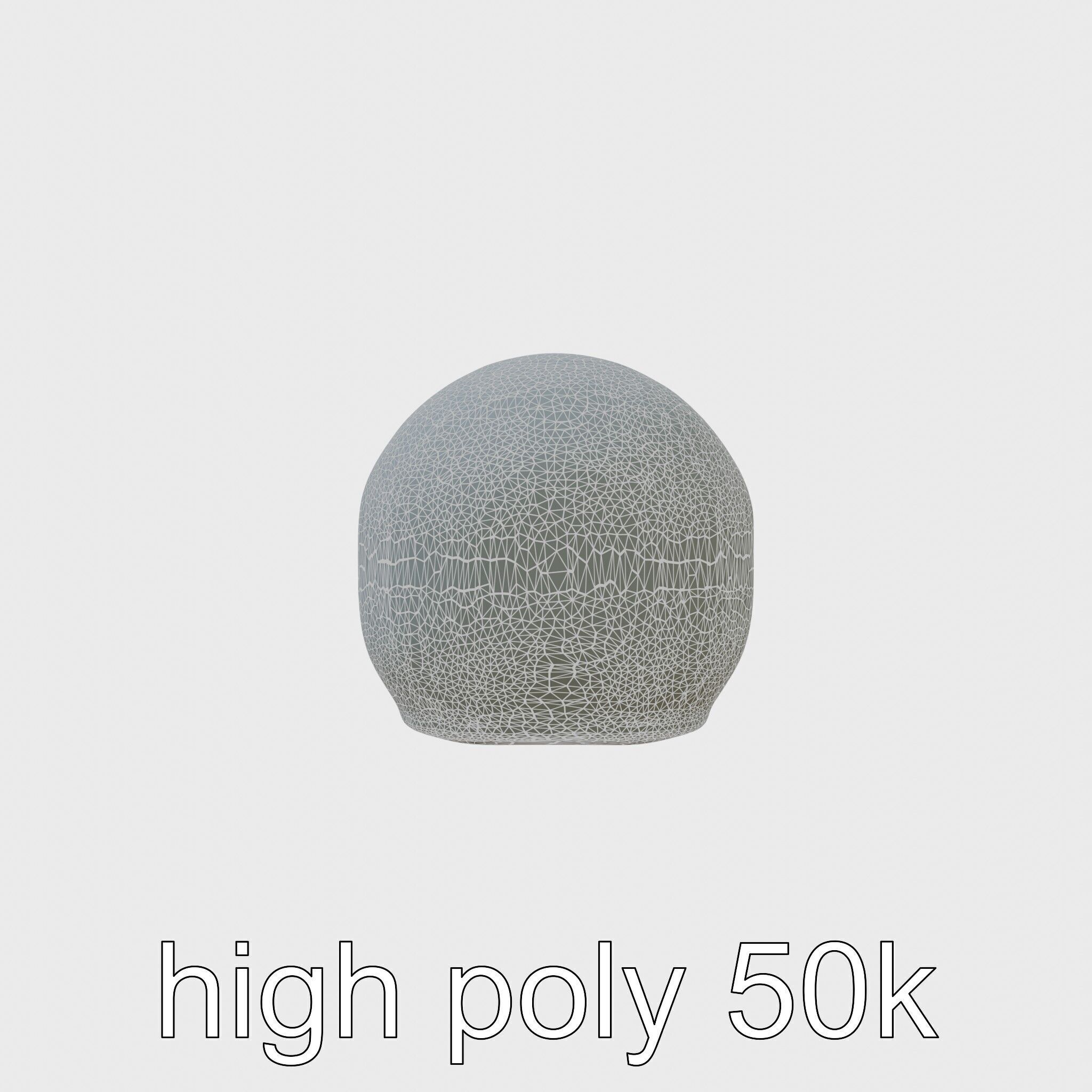 Orange Textured Sphere Keychain 3D Model Low-poly 3D model_8