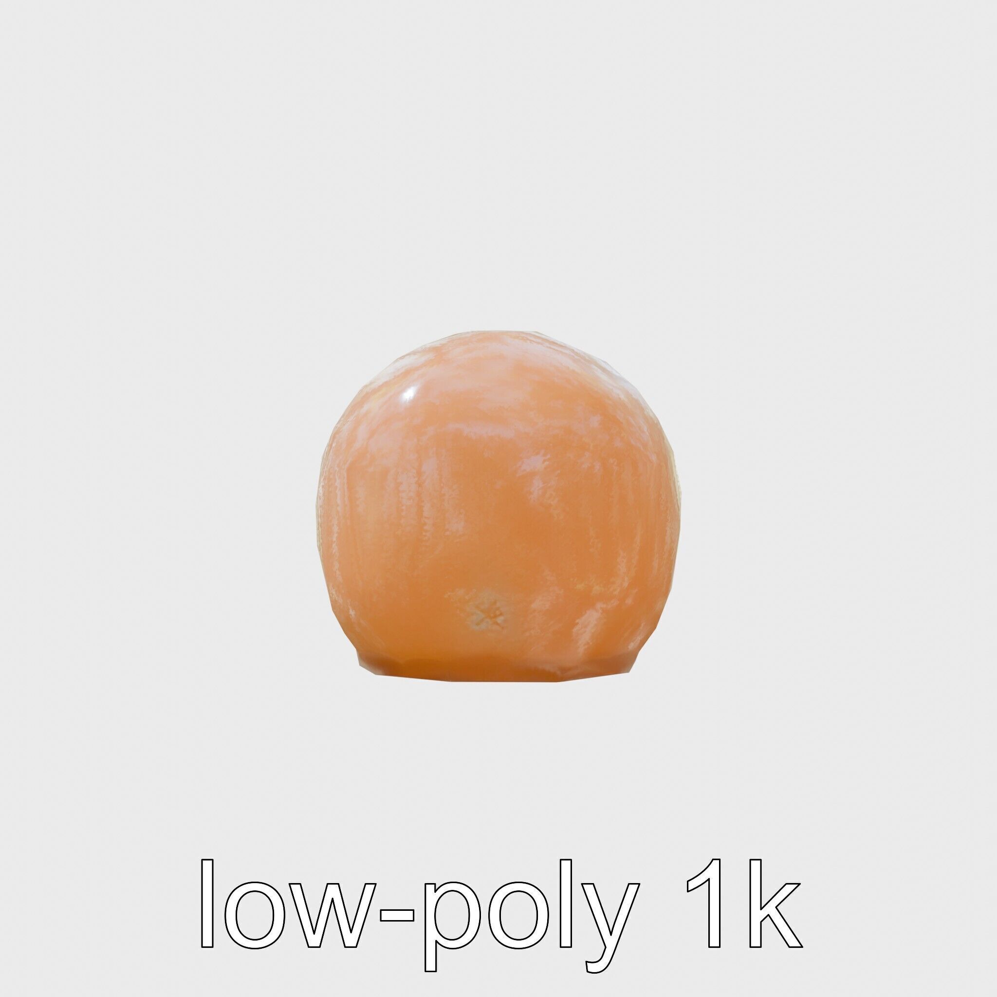 Orange Textured Sphere Keychain 3D Model Low-poly 3D model_19