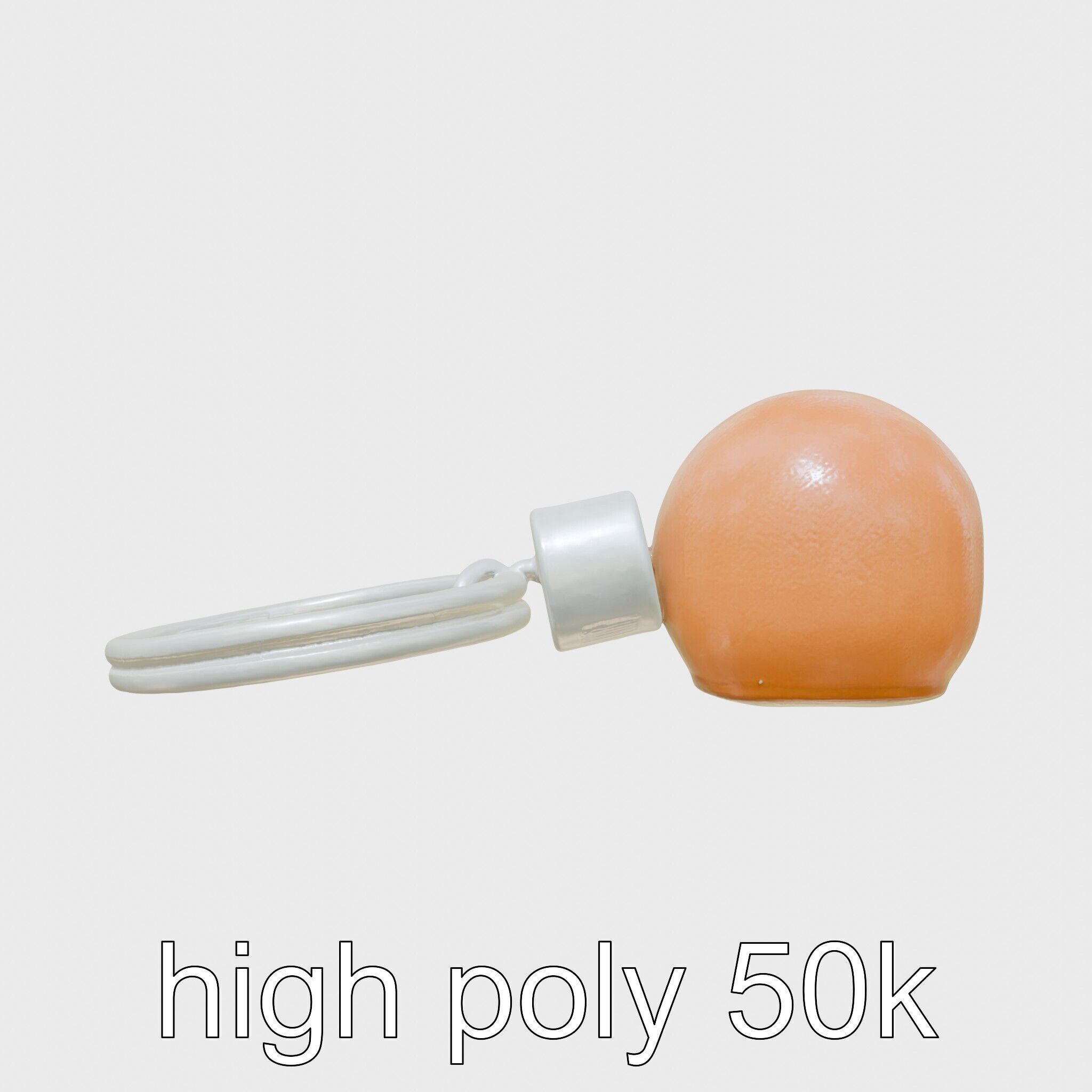 Orange Textured Sphere Keychain 3D Model Low-poly 3D model_26