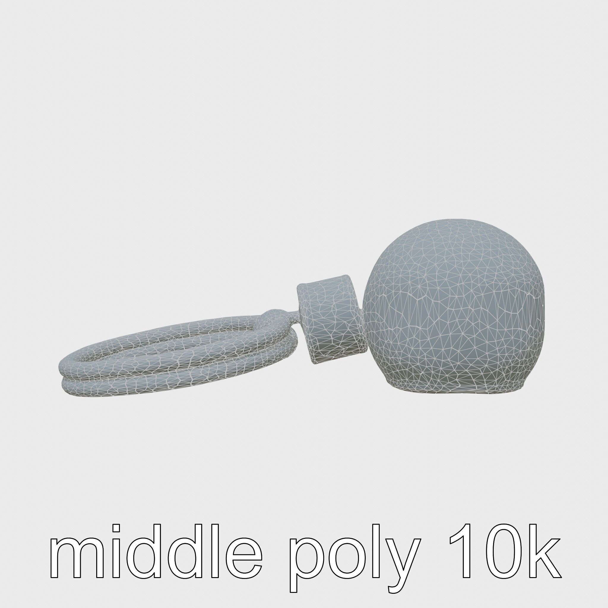 Orange Textured Sphere Keychain 3D Model Low-poly 3D model_32