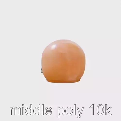 Orange Textured Sphere Keychain 3D Model Low-poly 3D model