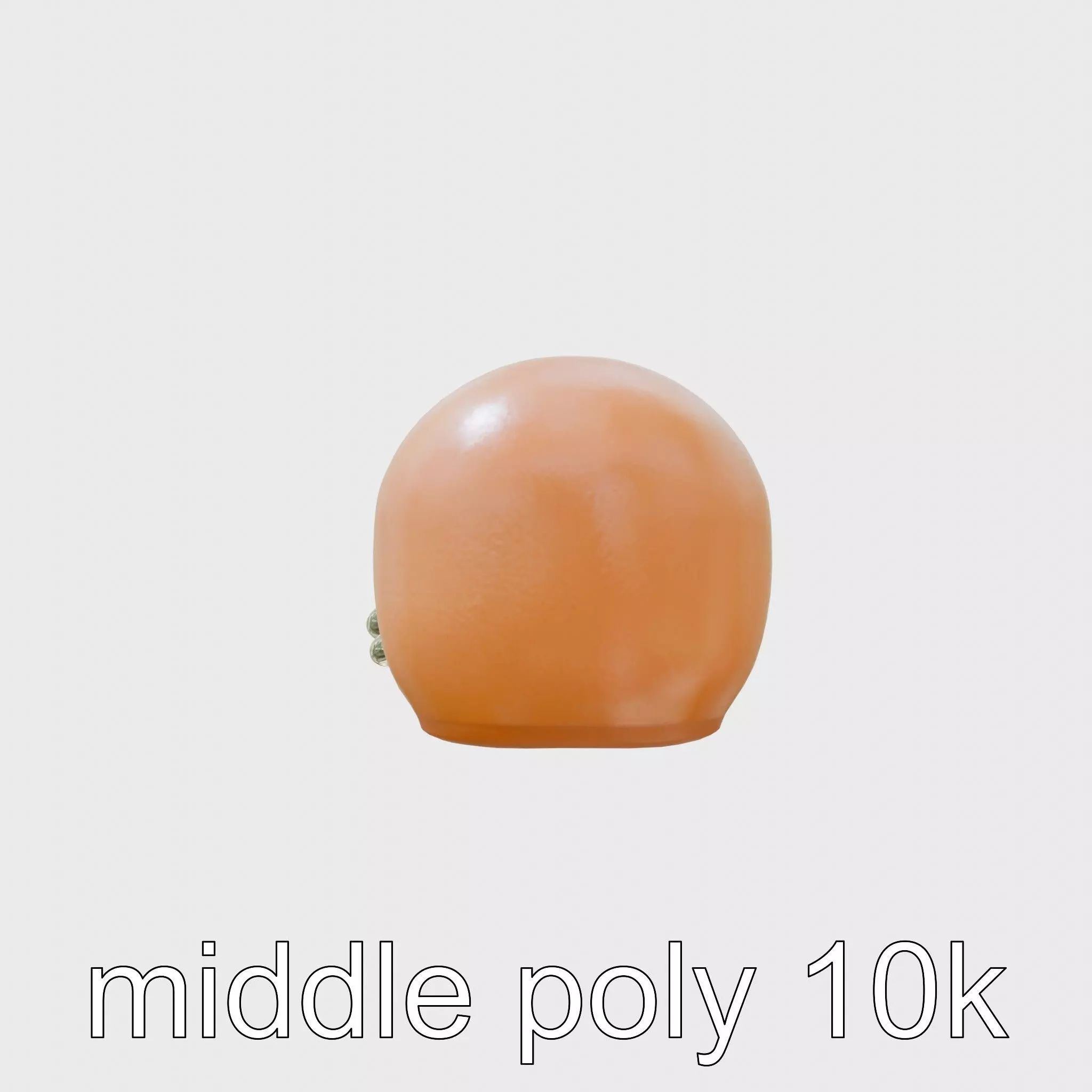 Orange Textured Sphere Keychain 3D Model Low-poly 3D model_0